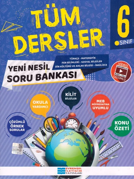 EVRENSEL 6.SINIF TÜM DERSLER SORU BANKASI ürün görseli 1