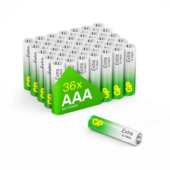 Gp R03 AAA Boy Extra Alkalin İnce Kalem Pil 36 lı Paket GP24AXETA21-2ECECBF36 ürün görseli 1