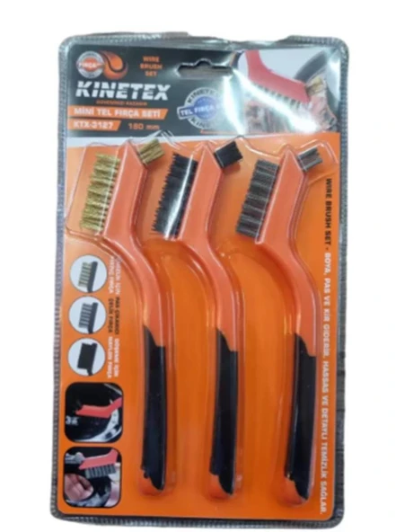 Knitex KTX-3127 ini Tel Fırça Seti 3 Parça ürün görseli 1