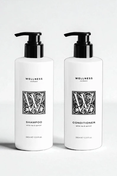 Wellness Exclusive White Tea & Apricot Shampoo 380 ml  + Conditioner 380 ml ürün görseli 1
