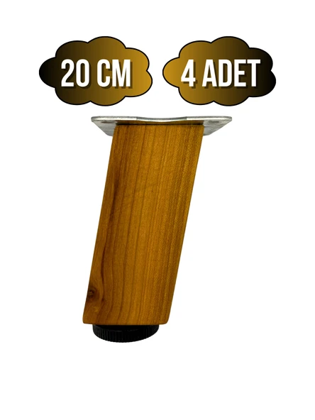 Kale Eğimli Ayarlı Ahşap Ayak Mobilya Masa ve Dolap Ayağı(KİRAZ)(KİRAZ AĞACI) Kiraz 20cm 20cm - 4 ADET ürün görseli 1