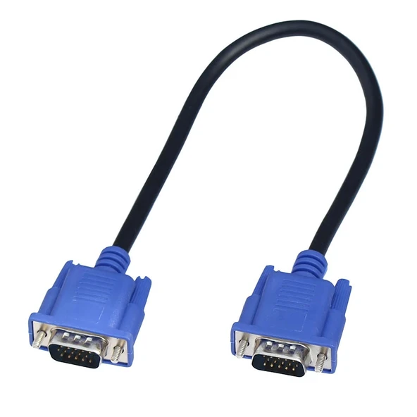 VGA kablo 15 pim vga erkek erkek görüntü kablosu 50cm ürün görseli 1