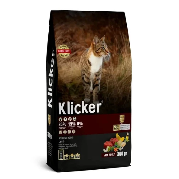 KLICKER YETİŞKİN KEDİ KURU MAMASI KUZULU ürün görseli 1