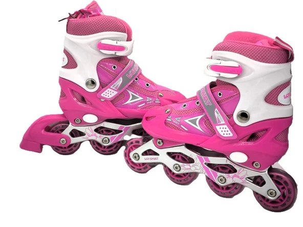 Vardem Işıklı Ayarlanabilir (Alıştırma ve Sıralı) Paten M (34-37) (Pembe) ürün görseli 1