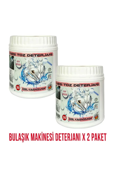 IVY ROSE Hepsi Bir Arada Bulaşık Makinesi Deterjanı Toz 2 Paket 70 Yıkama ürün görseli 1