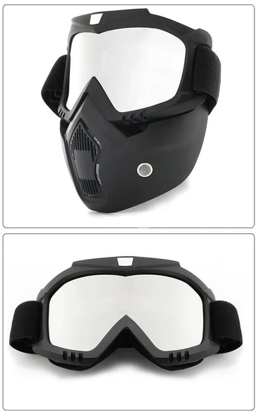 JET KASK MASKESİ AYNALI GRİ ürün görseli 1