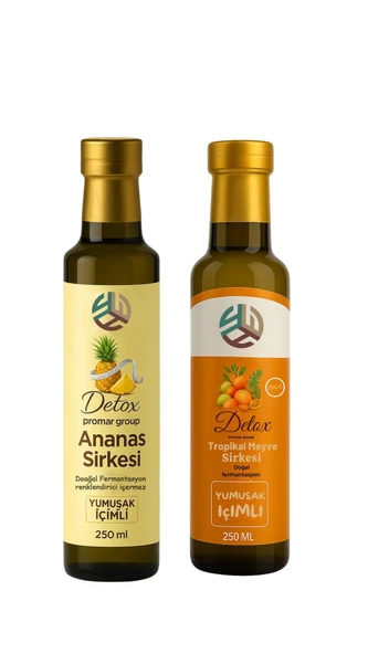 Promar DETOX TROPİKAL MEYVE SİRKESİ 250 ML +MİX DETOX SİRKESİ 250 ML ürün görseli 1