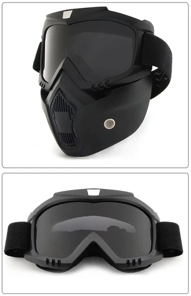 JET KASK MASKESİ SİYAH ürün görseli 1