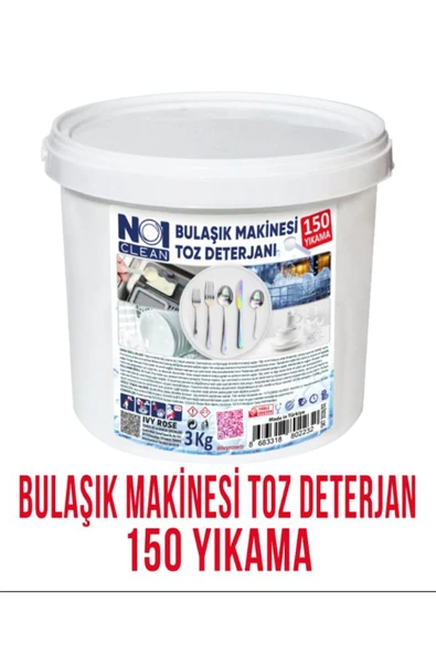 no1 clean Hepsi Bir Arada Bulaşık Makinesi Deterjanı 3 Kg 150 Yıkama ürün görseli 1