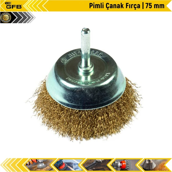 Gfb Pimli Çanak Fırça | 75 Mm ürün görseli 1