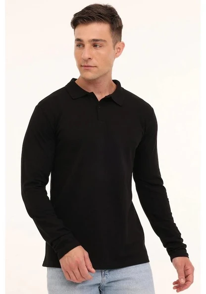 Kinetix SN329 UZUN KOL POLO 5PR ERKEK SWEATSHIRT ürün görseli 1