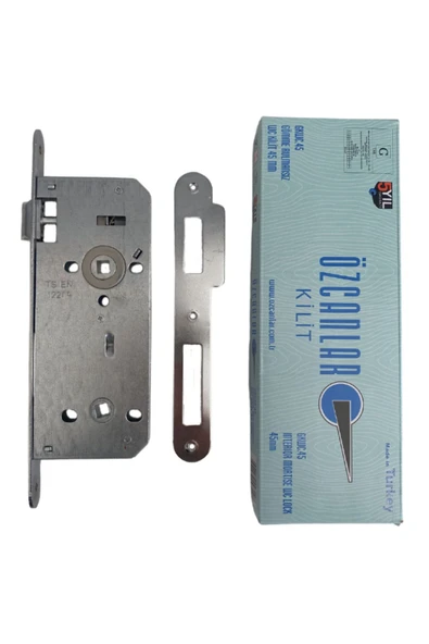 ÖZCANLAR KİLİT OVAL 45mm Gömme İç Kapı WC Kilidi Tuvalet ve Banyo Kapısı Kilidi(WC)(18mmx45mm) ürün görseli 1