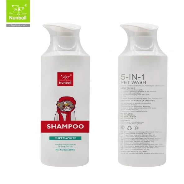 Nunbell Beyaz Tüylü Kedi Şampuanı 350 ml ürün görseli 1