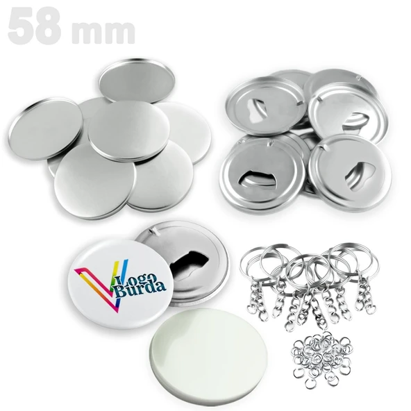 Buton Anahtarlık Açacak ( Sarf ) 44 mm / 58 mm VG44BANS VG58BANS ürün görseli 1
