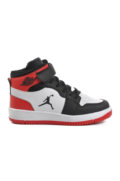 Siyah Kırmızı Erkek Çocuk Hi Sneaker ürün görseli 1