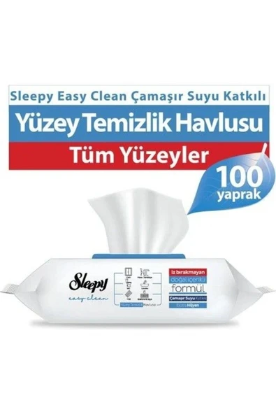 Sleepy Yüzey Temizlik Havlusu 100’li Çamaşır Suyu Katkılı ürün görseli 1