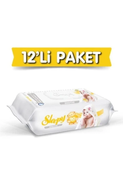Sleepy Sensitive Islak Havlu 12'li Paket - 1080 Yaprak ürün görseli 1