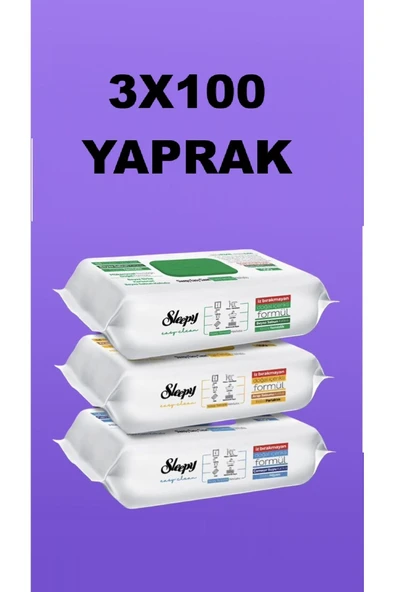 Sleepy Easy Clean Beyaz Sabun, Çamaşır Suyu, Arap Sabunu Katkılı 3x100 (300 YAPRAK) ürün görseli 1
