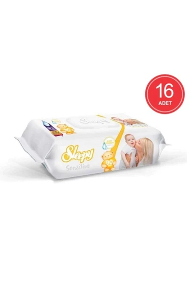 Sleepy Islak Havlu Sensitive 90 Lı 16 Paket ürün görseli 1