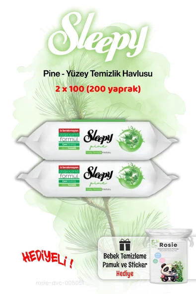 Sleepy Pine Çam Ferahlığı Islak Havlusu 2'li ve ROSIE ürün görseli 1