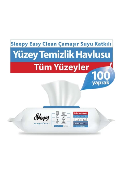 Sleepy Yüzey Temizlik Havlusu 100 Yaprak Çamaşır suyu katkılı ürün görseli 1