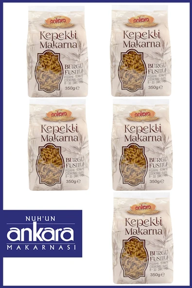 Nuh'un Ankara Kepekli Burgu Makarna 350 gr X 5 Adet ürün görseli 1