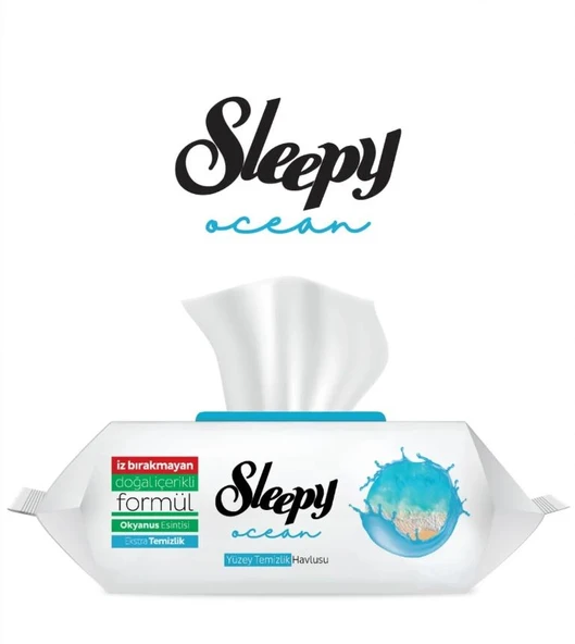 Sleepy Yüzey Temizleme Havlusu Okyanus Ferahlığı - Ocean 100'lü ürün görseli 1