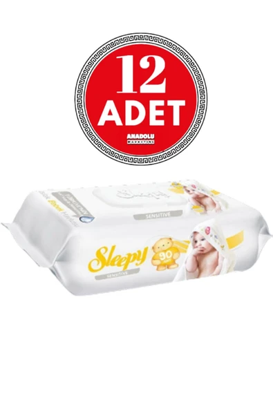 Sleepy Sensitive Islak Mendil 90'lı x 12 Adet ürün görseli 1