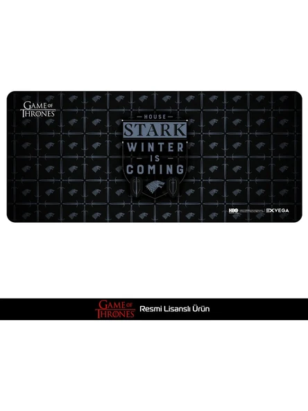 EXVEGA Game Of Thrones House Stark Winter is Coming Mousepad XXL ürün görseli 1