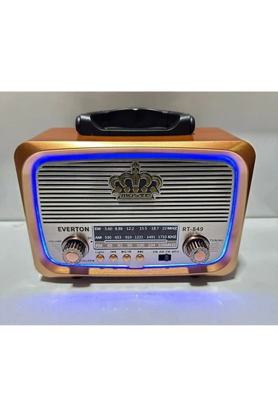 ataşbey RT-849 Nostalji Solar Güneş Enerjili Ledli Bluetooth/USB/Sd kart/ Radyo mp3 Player Müzik Kutusu ürün görseli 1
