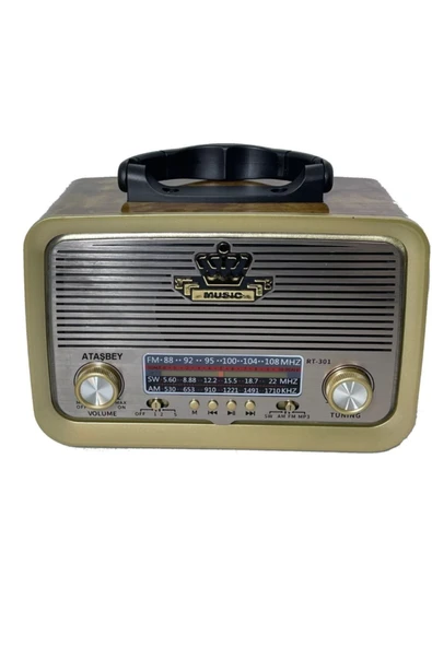 Everton Yeni Fenerli Bluetoothlu Nostaljik Görünümlü Fm Radyo Müzik Çalar - Rt-301b ürün görseli 1