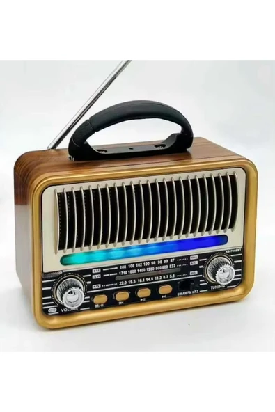 ataşbey RT-769 Led li Nostalji Solar Güneş Enerjili Bluetooth/USB/Sd kart/ Radyo mp3 Player Müzik Kutusu ürün görseli 1