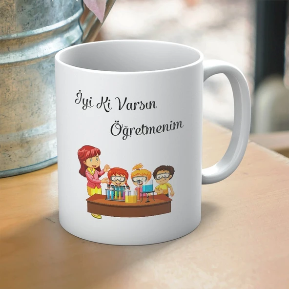 İyi Kİ Varsın Öğretmenim Yazılı Öğretmenler Günü Hediyelik Baskılı Kupa ürün görseli 1