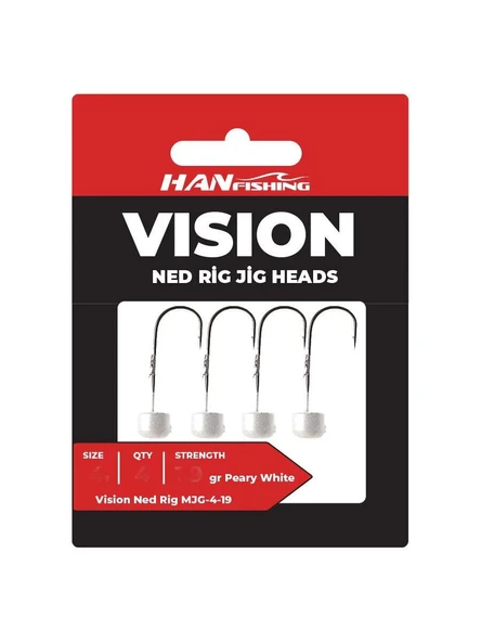 Hanfish Vision Ned Rig Peary White Jig Head ürün görseli 1