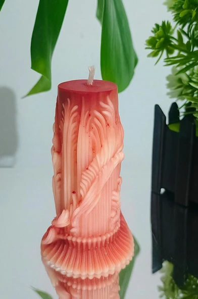 Vintage Gül Kokulu Soya Mum - Doğum Günü - Sevgililer Günü - Hediyelik - Aromaterapi - Dekorasyon ürün görseli 1