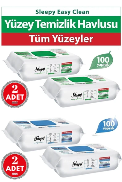 Sleepy Yüzey Temizlik Beyaz Sabun Katkılı 2X100+Çamaşır Suyu Katkılı 2X100 ürün görseli 1