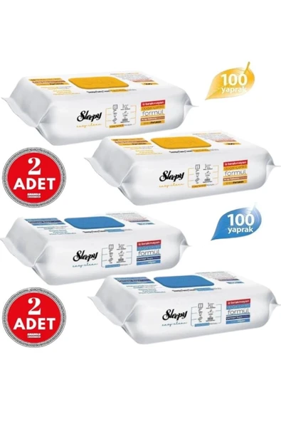 Sleepy 2 Adet Arap Sabun Katkılı 100'lü + 2 Adet Çamaşır Suyu Katkılı Temizlik Havlusu 100'lü ürün görseli 1