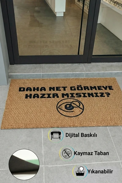 Valerine Life işyeri Kapı Önü Paspası 50x90cm isme Kişiye Firmaya Özel Dijital Baskılı Ofis Dükkan ürün görseli 1