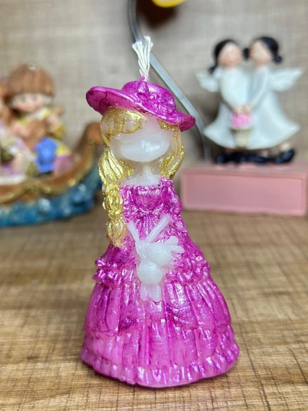 Lady Gül Kokulu Soya Mum - Doğum Günü - Sevgililer Günü - Hediyelik - Aromaterapi - Dekorasyon ürün görseli 1