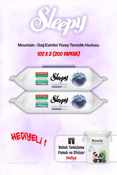 Sleepy Mountain Dağ Esintisi Islak Havlusu 2'li ve ROSIE ürün görseli 1