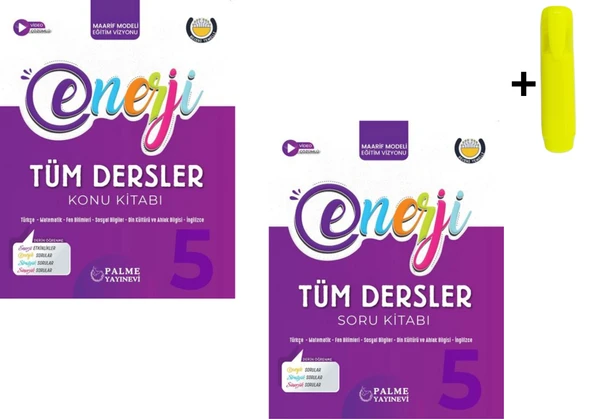 Palme 5. Sınıf Tüm Dersler Enerji Konu Ve Soru Kitabı Seti Yeni ürün görseli 1