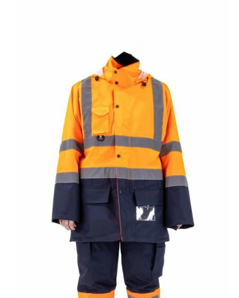 5+1 OXFORD PARKA- İÇİ ÇIKMALI KABAN TURUNCU-LACİVERT ürün görseli 1