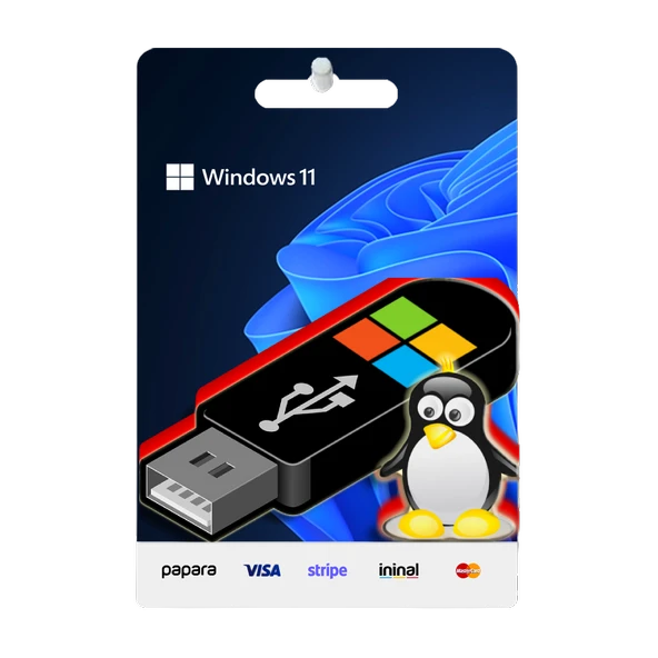 Windows 11 Pro Lisans + Flash Bellek (16 Gb) Free Dos Için - Windows 11 Kurulum Usb'si ürün görseli 1