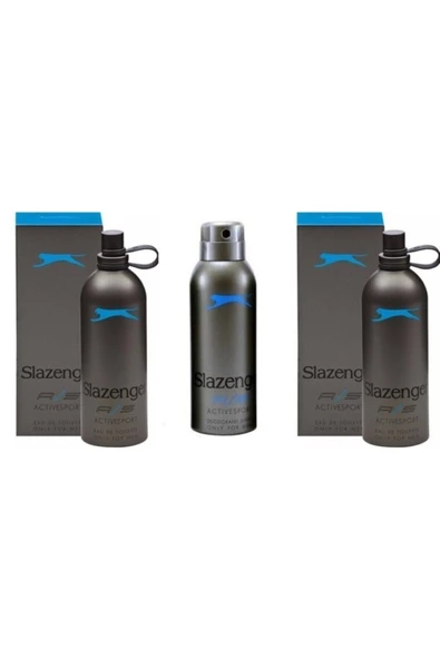 Slazenger Active Sport Mavi Edt 125 ml Erkek Parfümü 2 Adet Parfüm 1 Deo Seti ürün görseli 1