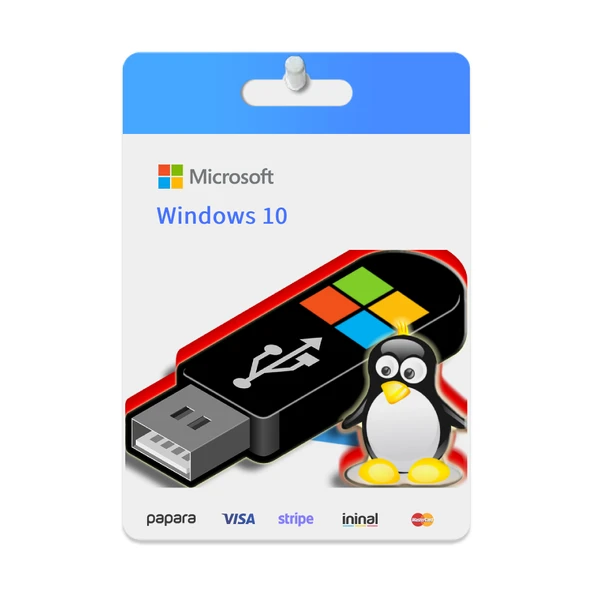Windows 10 Pro Lisans Kurulum Flash Bellek - Orijinal - Süresiz - Kurulum Desteği ürün görseli 1