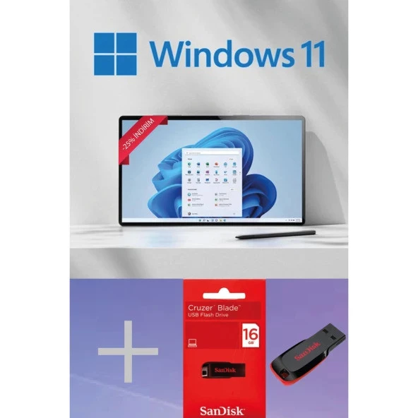 Windows 11 Bootable USB & Windows 11 Home Dijital Lisans Anahtarı ürün görseli 1