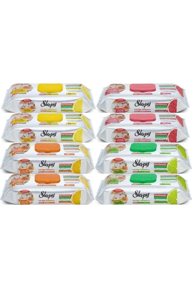Sleepy Easy Clean Yüzey Temizlik Mutfak Havlusu 50 Yaprak Karma (8 Lİ SET) ürün görseli 1