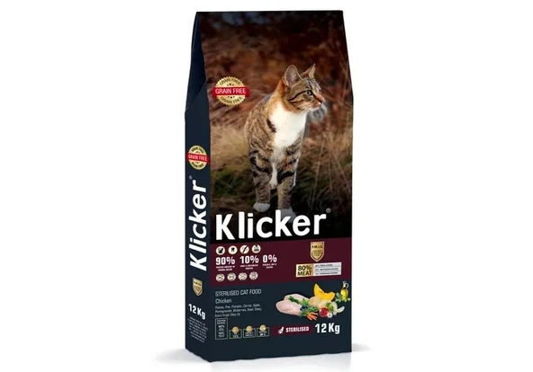 KLICKER STERİL YETİŞKİN KEDİ KURU MAMASI TAVUKLU ürün görseli 1