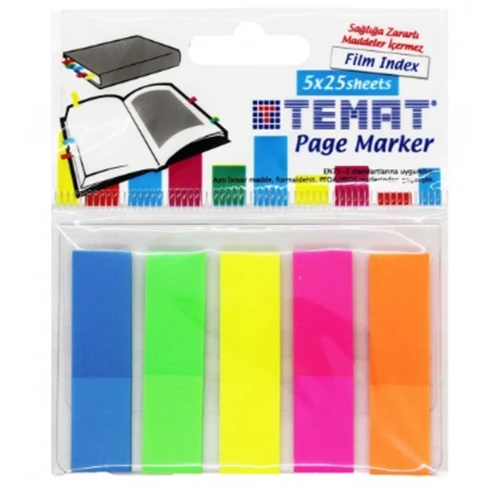 Temat Film İndex Renkli Postit 5Li - 2 adet ürün görseli 1