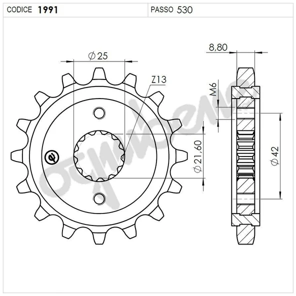 KAWASAKI 600 OGNIBENE ÖN DİŞLİ 15T ürün görseli 1
